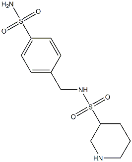 N-[(4-sulfamoylphenyl)methyl]piperidine-3-sulfonamide Struktur