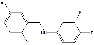 N-[(5-bromo-2-fluorophenyl)methyl]-3,4-difluoroaniline Struktur