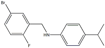 N-[(5-bromo-2-fluorophenyl)methyl]-4-(propan-2-yl)aniline,,结构式