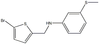 N-[(5-bromothiophen-2-yl)methyl]-3-(methylsulfanyl)aniline Struktur