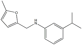 N-[(5-methylfuran-2-yl)methyl]-3-(propan-2-yl)aniline,,结构式