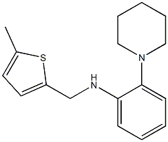N-[(5-methylthiophen-2-yl)methyl]-2-(piperidin-1-yl)aniline,,结构式