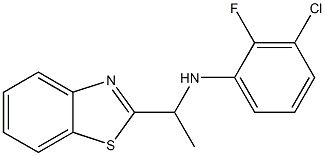 N-[1-(1,3-benzothiazol-2-yl)ethyl]-3-chloro-2-fluoroaniline Structure