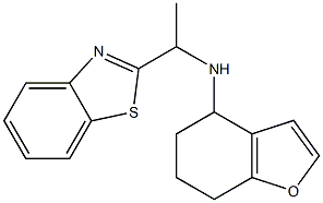 N-[1-(1,3-benzothiazol-2-yl)ethyl]-4,5,6,7-tetrahydro-1-benzofuran-4-amine 化学構造式