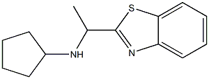 N-[1-(1,3-benzothiazol-2-yl)ethyl]cyclopentanamine 化学構造式