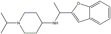 N-[1-(1-benzofuran-2-yl)ethyl]-1-(propan-2-yl)piperidin-4-amine 化学構造式