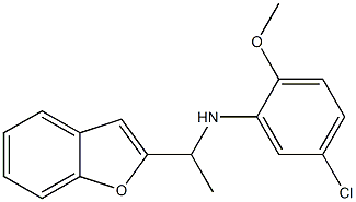 N-[1-(1-benzofuran-2-yl)ethyl]-5-chloro-2-methoxyaniline Structure