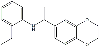 N-[1-(2,3-dihydro-1,4-benzodioxin-6-yl)ethyl]-2-ethylaniline Struktur