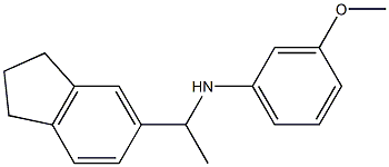 N-[1-(2,3-dihydro-1H-inden-5-yl)ethyl]-3-methoxyaniline Struktur