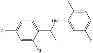 N-[1-(2,4-dichlorophenyl)ethyl]-5-fluoro-2-methylaniline Structure