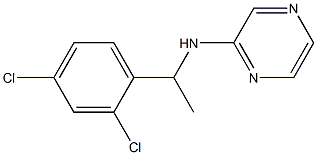 N-[1-(2,4-dichlorophenyl)ethyl]pyrazin-2-amine 结构式