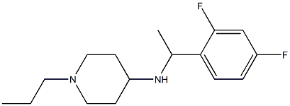 N-[1-(2,4-difluorophenyl)ethyl]-1-propylpiperidin-4-amine 结构式