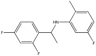 N-[1-(2,4-difluorophenyl)ethyl]-5-fluoro-2-methylaniline Struktur