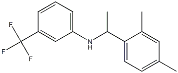 N-[1-(2,4-dimethylphenyl)ethyl]-3-(trifluoromethyl)aniline 化学構造式