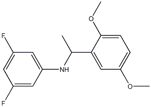 N-[1-(2,5-dimethoxyphenyl)ethyl]-3,5-difluoroaniline,,结构式