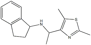 N-[1-(2,5-dimethyl-1,3-thiazol-4-yl)ethyl]-2,3-dihydro-1H-inden-1-amine 结构式