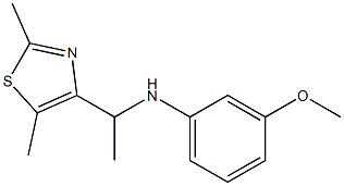 N-[1-(2,5-dimethyl-1,3-thiazol-4-yl)ethyl]-3-methoxyaniline Structure