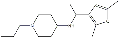 N-[1-(2,5-dimethylfuran-3-yl)ethyl]-1-propylpiperidin-4-amine 化学構造式