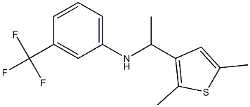 N-[1-(2,5-dimethylthiophen-3-yl)ethyl]-3-(trifluoromethyl)aniline,,结构式