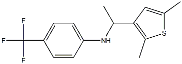 N-[1-(2,5-dimethylthiophen-3-yl)ethyl]-4-(trifluoromethyl)aniline Structure