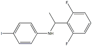 N-[1-(2,6-difluorophenyl)ethyl]-4-iodoaniline,,结构式