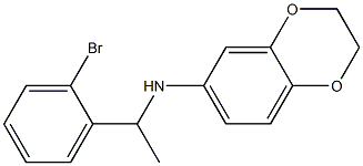 N-[1-(2-bromophenyl)ethyl]-2,3-dihydro-1,4-benzodioxin-6-amine,,结构式