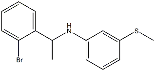 N-[1-(2-bromophenyl)ethyl]-3-(methylsulfanyl)aniline 化学構造式