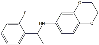 N-[1-(2-fluorophenyl)ethyl]-2,3-dihydro-1,4-benzodioxin-6-amine,,结构式