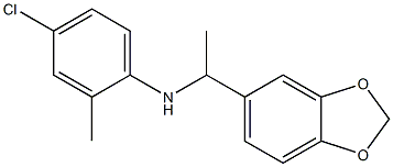 N-[1-(2H-1,3-benzodioxol-5-yl)ethyl]-4-chloro-2-methylaniline Structure