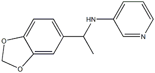 N-[1-(2H-1,3-benzodioxol-5-yl)ethyl]pyridin-3-amine 化学構造式