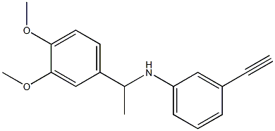 N-[1-(3,4-dimethoxyphenyl)ethyl]-3-ethynylaniline 结构式