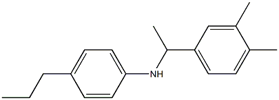 N-[1-(3,4-dimethylphenyl)ethyl]-4-propylaniline Structure