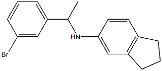 N-[1-(3-bromophenyl)ethyl]-2,3-dihydro-1H-inden-5-amine Structure