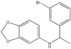 N-[1-(3-bromophenyl)ethyl]-2H-1,3-benzodioxol-5-amine 化学構造式