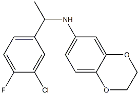 N-[1-(3-chloro-4-fluorophenyl)ethyl]-2,3-dihydro-1,4-benzodioxin-6-amine Structure