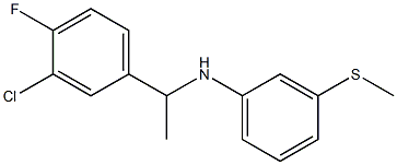 N-[1-(3-chloro-4-fluorophenyl)ethyl]-3-(methylsulfanyl)aniline Structure