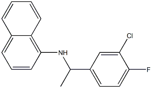 N-[1-(3-chloro-4-fluorophenyl)ethyl]naphthalen-1-amine 化学構造式