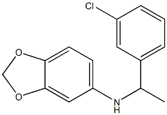 N-[1-(3-chlorophenyl)ethyl]-2H-1,3-benzodioxol-5-amine 化学構造式