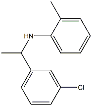 N-[1-(3-chlorophenyl)ethyl]-2-methylaniline 化学構造式