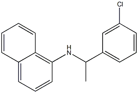 N-[1-(3-chlorophenyl)ethyl]naphthalen-1-amine,,结构式