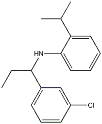 N-[1-(3-chlorophenyl)propyl]-2-(propan-2-yl)aniline