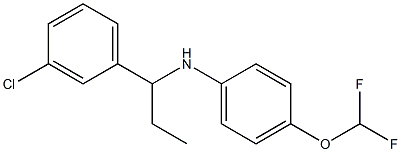 N-[1-(3-chlorophenyl)propyl]-4-(difluoromethoxy)aniline Struktur