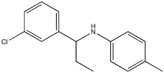 N-[1-(3-chlorophenyl)propyl]-4-methylaniline Structure