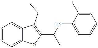 N-[1-(3-ethyl-1-benzofuran-2-yl)ethyl]-2-iodoaniline Struktur