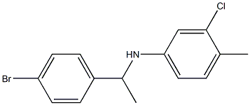 N-[1-(4-bromophenyl)ethyl]-3-chloro-4-methylaniline 化学構造式