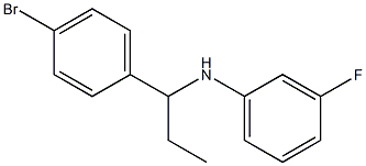 N-[1-(4-bromophenyl)propyl]-3-fluoroaniline,,结构式