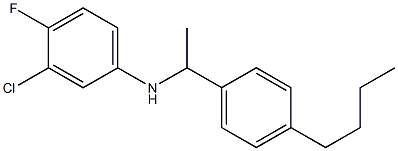 N-[1-(4-butylphenyl)ethyl]-3-chloro-4-fluoroaniline Struktur