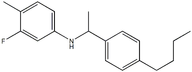 N-[1-(4-butylphenyl)ethyl]-3-fluoro-4-methylaniline Structure