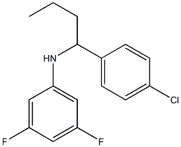 N-[1-(4-chlorophenyl)butyl]-3,5-difluoroaniline Struktur