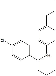 N-[1-(4-chlorophenyl)butyl]-4-propylaniline 化学構造式